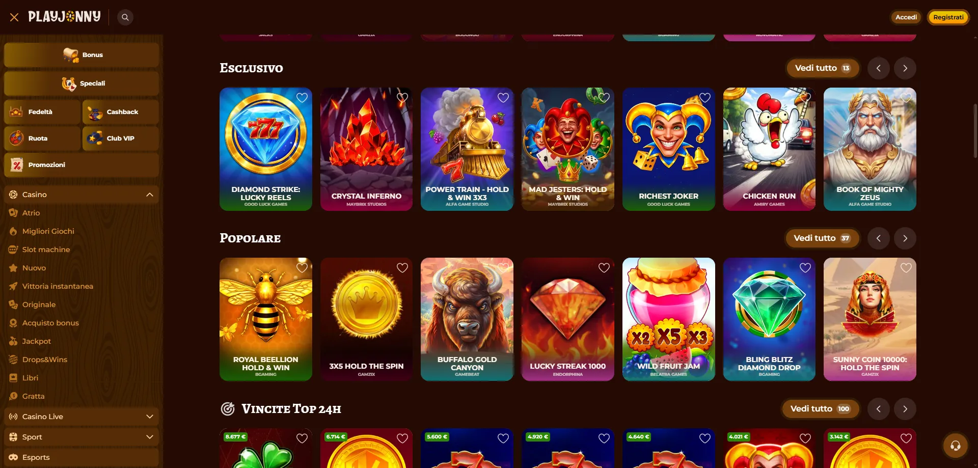Il casinò dal vivo su PlayJonny: la vera esperienza da casinò
